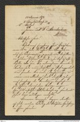 Nachlass Franz Steindachner, Brief von J. D. E. Schmeltz (junior) an Franz Steindachner (23.01.1874), Inv.Nr. 456.02, Seite 1